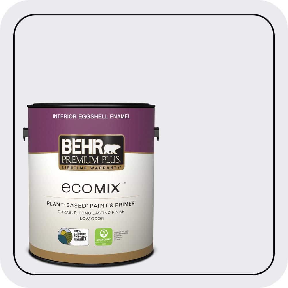 1 gal. #650E-1 Lace Cap Eggshell Enamel EcoMix Plant-Based Interior Paint & Primer price history on PriceWatchPro