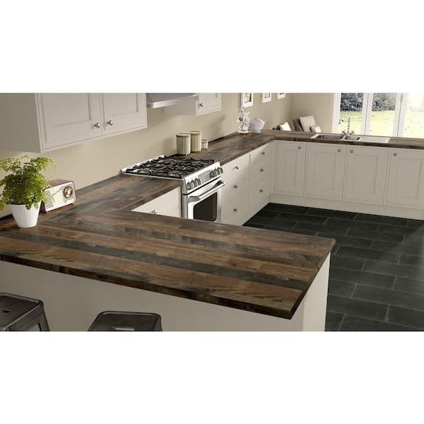 4 ft. x 8 ft. Laminate Sheet in Antique Bourbon Pine Premium SoftGrain