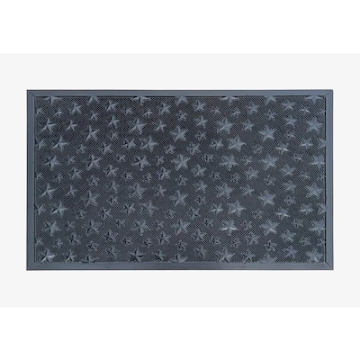 Polynib Solid Indoor Only Door Mat Symple Stuff Color: Charcoal, Mat Size: Rectangle 4' x 8