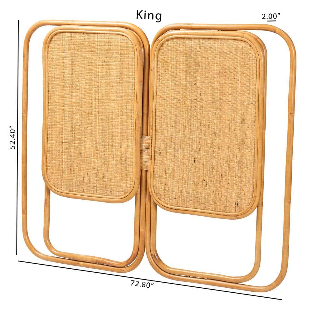 Gowan Natural Brown Rattan King Size Standalone Headboard