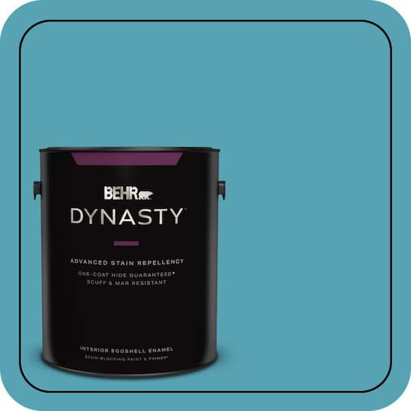 BEHR DYNASTY 1 gal. #M470-5 Explorer Blue One-Coat Hide Eggshell Enamel Interior Stain-Blocking Paint & Primer