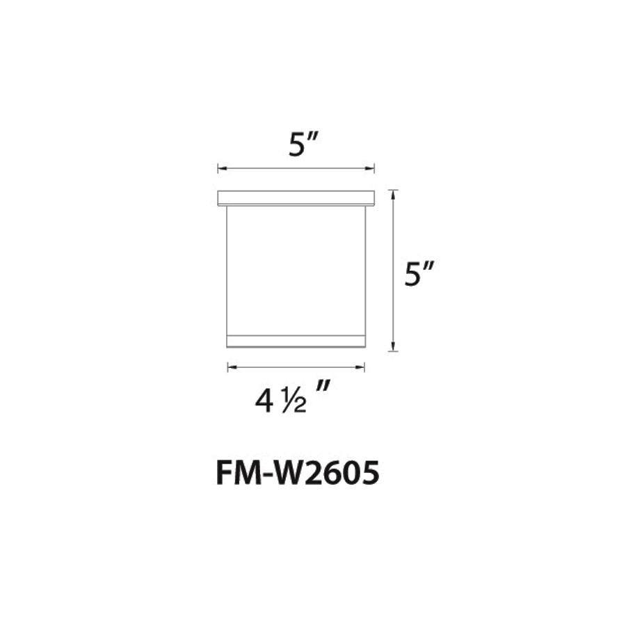 Graphite Aluminum 5" LED Flush Mount Ceiling Light