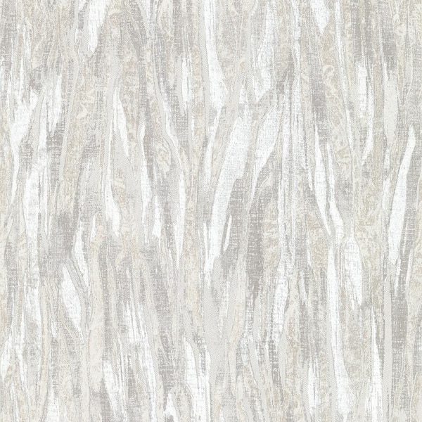 A-Street Prints Suna Silver Woodgrain Wallpaper Sample