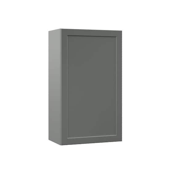 Hampton Bay Designer Series Melvern Storm Gray Shaker Assembled Wall Kitchen Cabinet (21 in. x 36 in. x 12 in.)