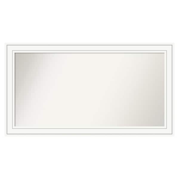 Amanti Art Craftsman White 47 in. x 26 in. Custom Non-Beveled Satin Wood Framed Bathroom Vanity Wall Mirror
