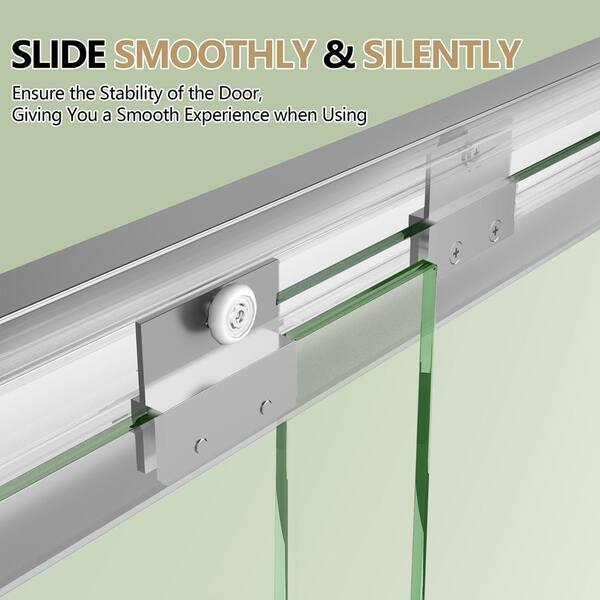 Zeafive 56 to 60 in. W x 58 in. H Double Sliding Tub Door in
