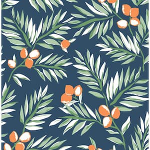 Citrus Branch Botanical Vinyl Peel & Stick Wallpaper Roll (Covers 30.75 Sq. Ft.)