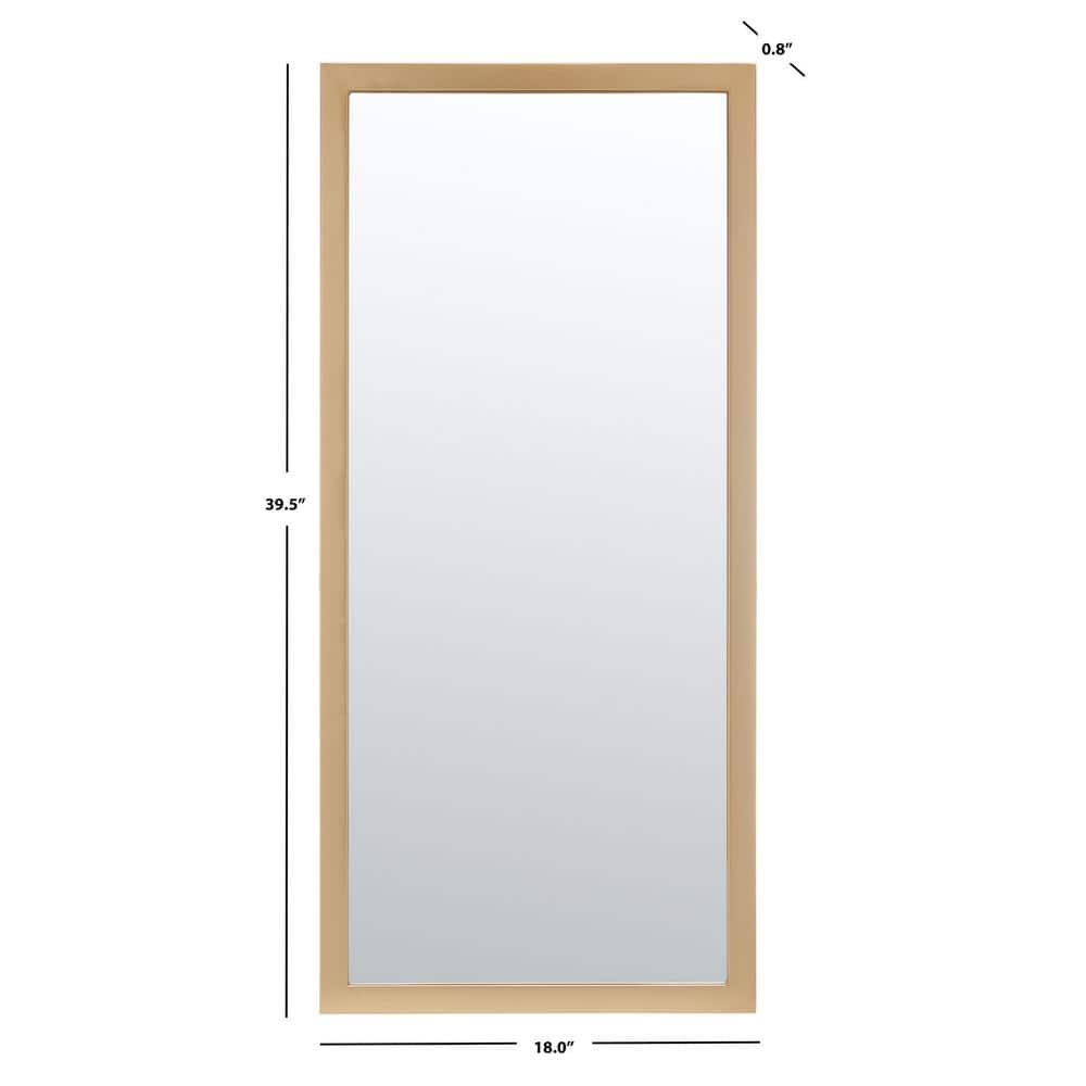 Pravina Rectangular 40'' Gold Solid Wood Frame Mirror