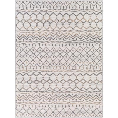 Artistic Weavers Bycin Gray Tan 7 Ft X, Tan And White Rug
