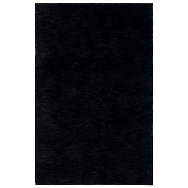 Carmine 5 ft. x 8 ft. Black Modern Solid Area Rug