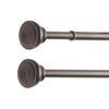 EMOH 7/16" Dia Adjustable 24" to 36" Decorative Spring  Tension Rod in Cocoa H-SPT-D-24-7 - The Home Depot