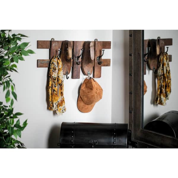 Litton Lane Rustic 11 in. x 24 in. Vintage Shoe Hanger