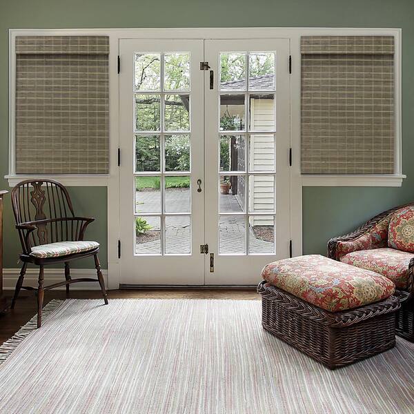 Hatteras Cocoa 35W x 72H Sizes 20-72 Wide and 24-72 High Cordless Woven Wood Roman Shades