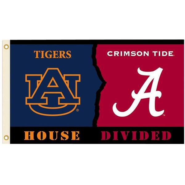 BSI Products NCAA 3 ft. x 5 ft. Alabama/Auburn Rivalry House Divided Flag