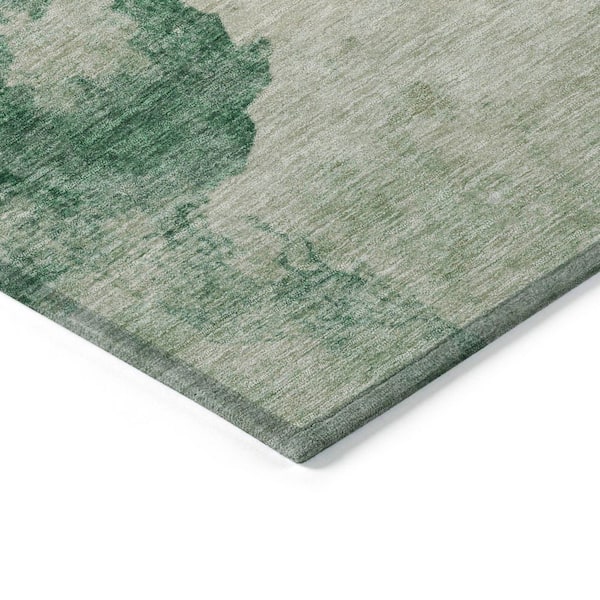 Chantille Machine Washable Indoor/Outdoor Abstract ACN1792 Emerald 3 ft. x 4 ft. Area Rug