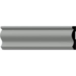 SAMPLE - 7/8 in. x 12 in. x 4-3/4 in. Polyurethane Stockport Chair Rail Moulding