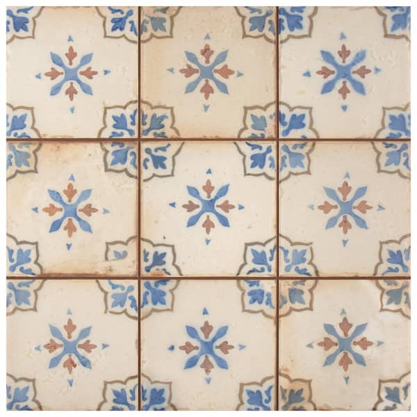 Merola Tile Mirambel Azul 13 in. x 13 in. Ceramic Floor and Wall