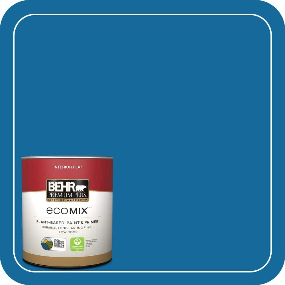 1 qt. #P500-7 Cosmic Cobalt Flat EcoMix Plant-Based Interior Paint & Primer price history on PriceWatchPro