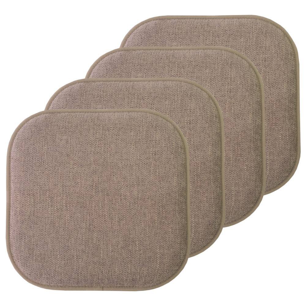 Alexis Chocolate 16 in. x 16 in. Non Slip Memory Foam Seat Chair Cushion Pads (4-Pack) price history on PriceWatchPro