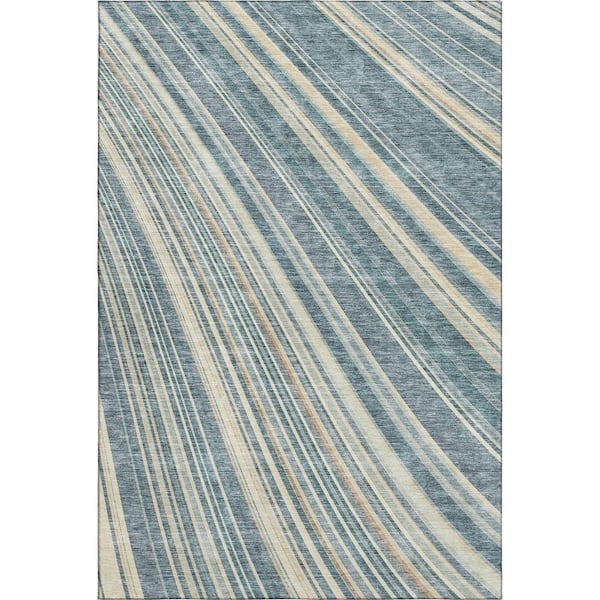 Addison Rugs Mayfield Premium Machine Washable Abstract AMF981 Sky 3 ft ...