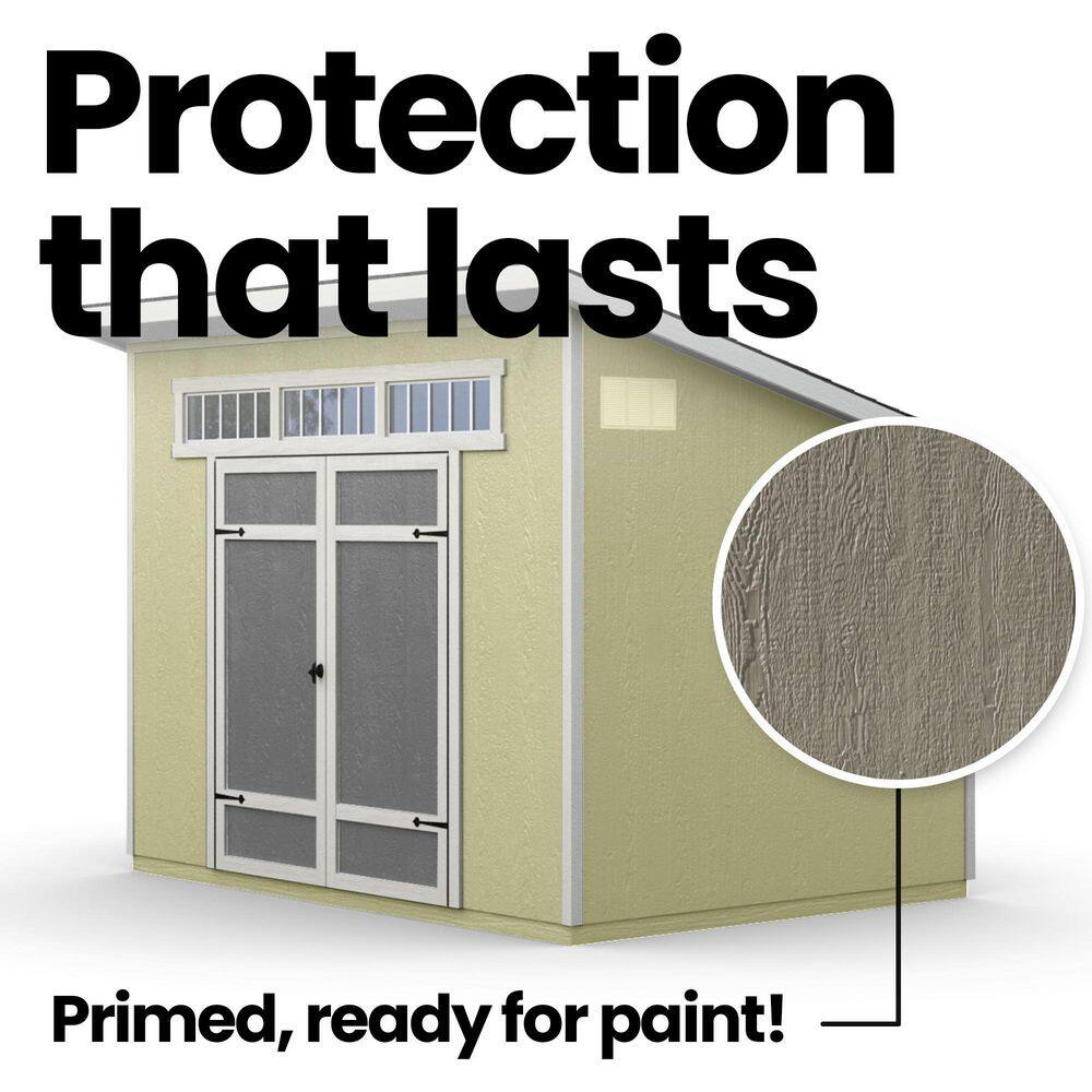 Olympia 10x7.5 Beige Wood Storage Shed with Double Doors