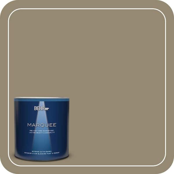 BEHR MARQUEE 1 qt. #PPU8-03 Dry Pasture Satin Enamel Interior Paint & Primer