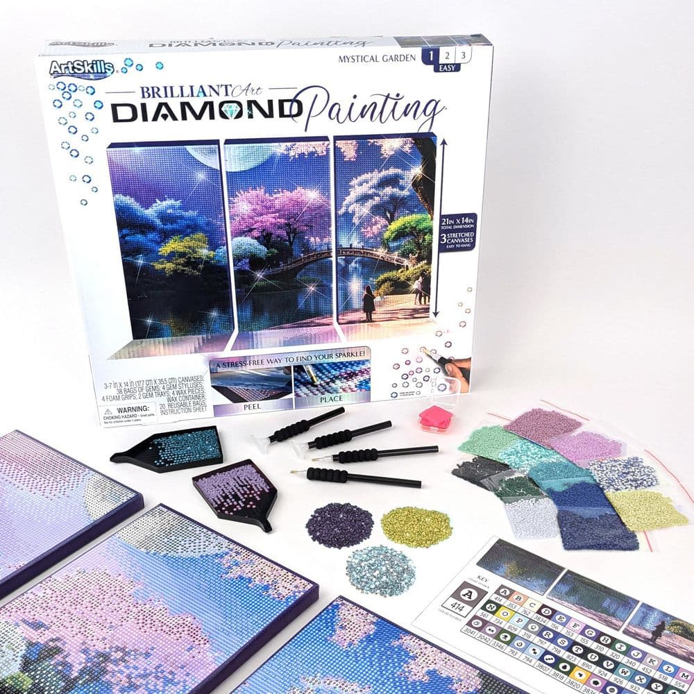 ArtSkills Diamond Painting Kit, Diamond Art Ready to Hang Framed