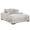 PRIMO INTERNATIONAL Cocoon Grey Polyester with Cupholder and USBs Oversized Track Arm Chaise Lounge 65522