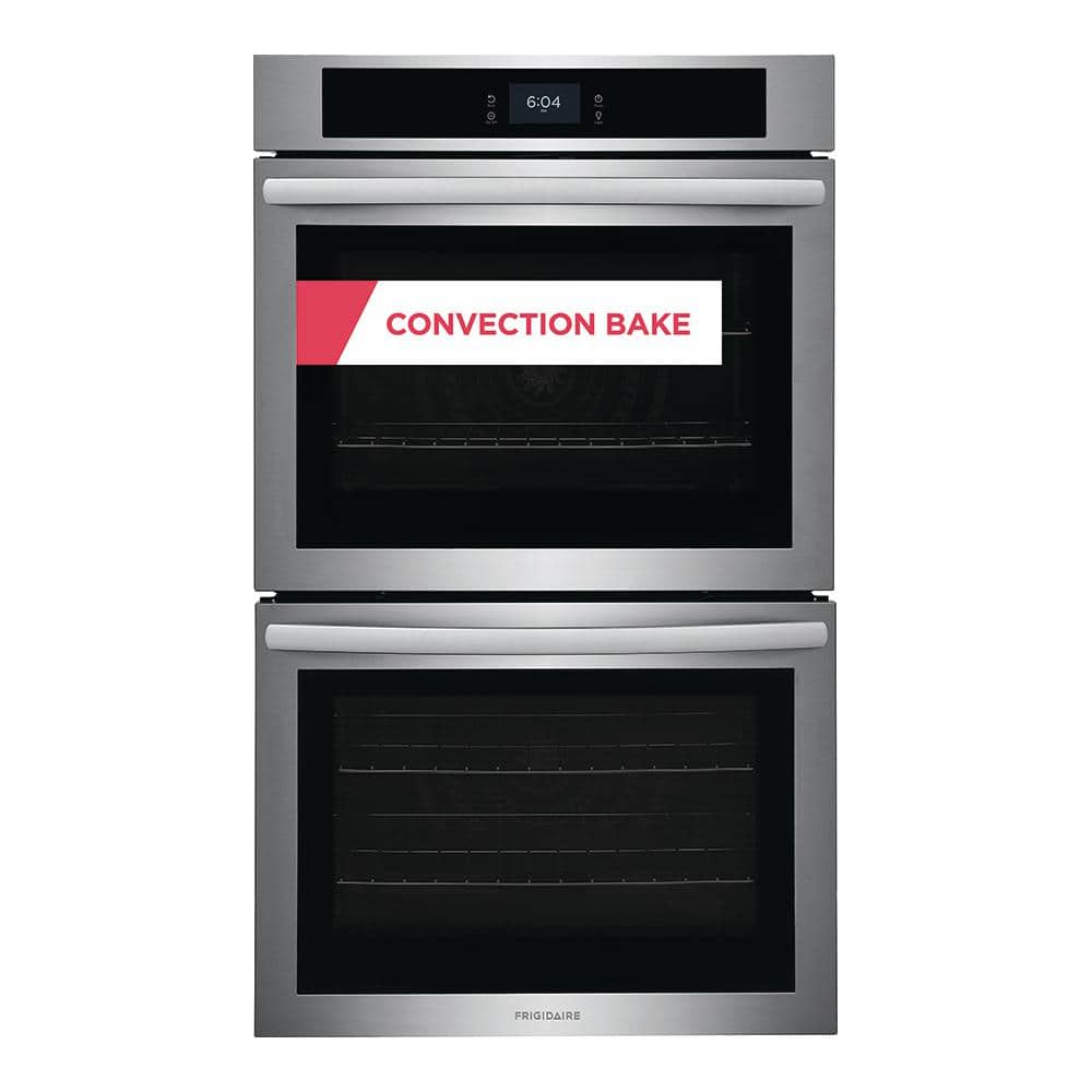 Frigidaire 30 in. Double Electric Built-In Wall Oven with Convection in Stainless Steel, Silver
