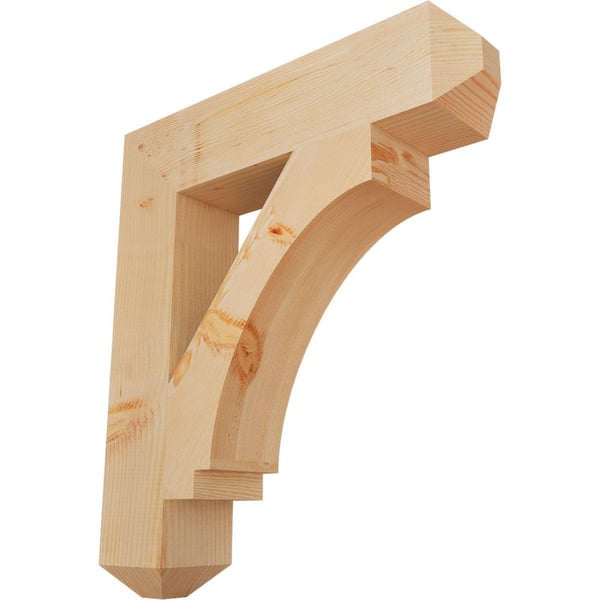 Ekena Millwork 5.5 in. x 32 in. x 28 in. Douglas Fir Imperial Craftsman Smooth Bracket