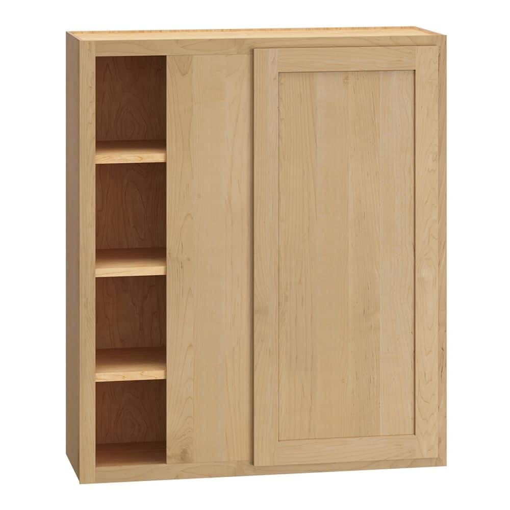 QuickShip Cottage 36 in. W x 12 in. D x 42 in. H Assembled Wall Corner Blind Kitchen Cabinet in Canopy Partial Overlay