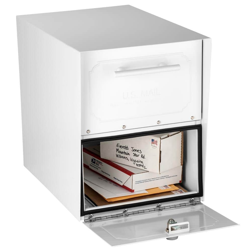 Oasis Classic Extra Large White Lockable Steel Mailbox