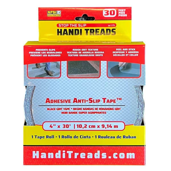 Handi Treads 4 in. x 30 ft. GritTreads Tape, Black