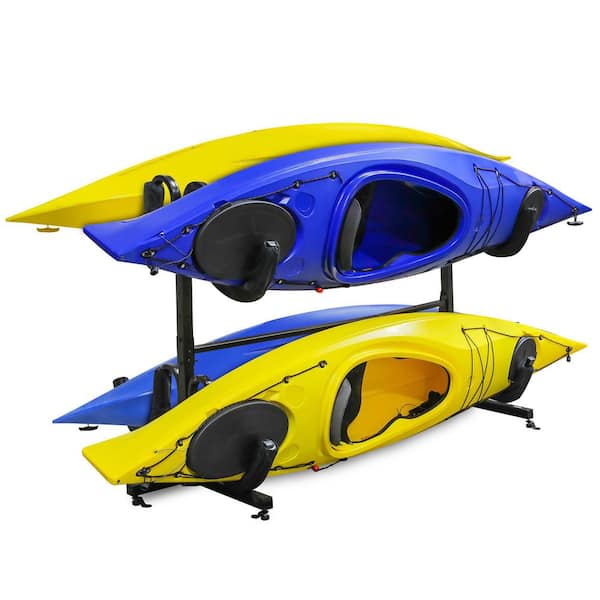 RAXGO Freestanding 220 lb. Capacity Holds 4-Kayaks, Heavy Duty Kayak Storage Rack
