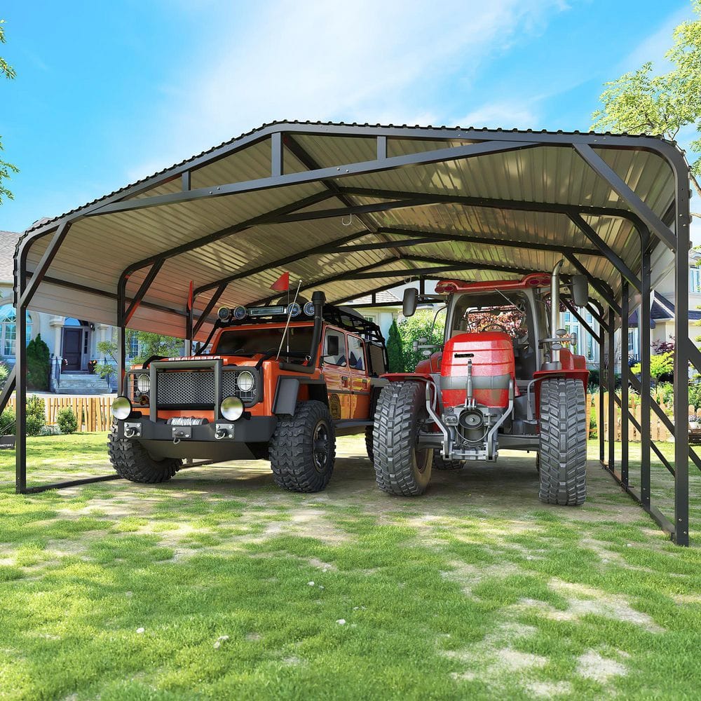 あ*ん様 あさひ製GARNETガーネット20インチ3段 AUTO LED min VIWAT 20 ft. W x 20 ft. D Metal Carport, Car Canopy and Shelter