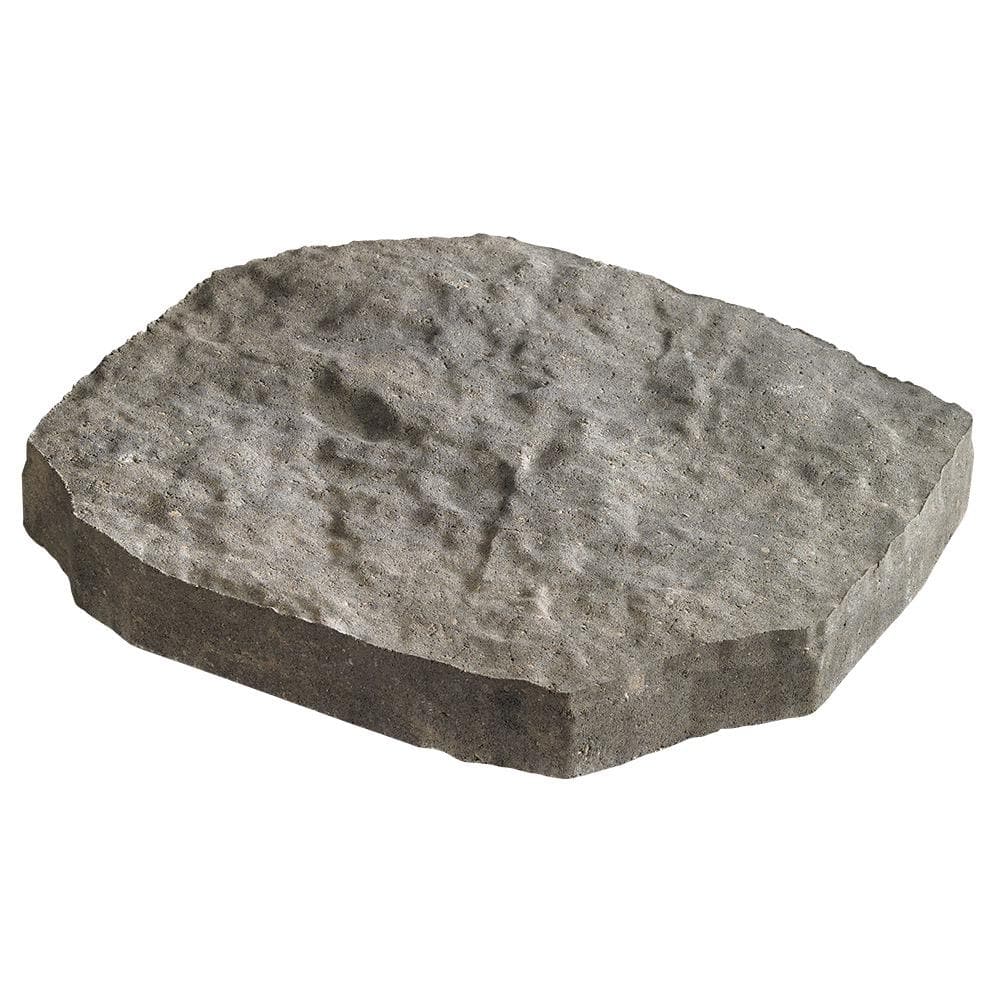 Oldcastle Epic Stone 15.75 in. x 13.78 in. x 2 in. Gray Charcoal Irregular  Concrete Step Stone 12052385 - The Home Depot