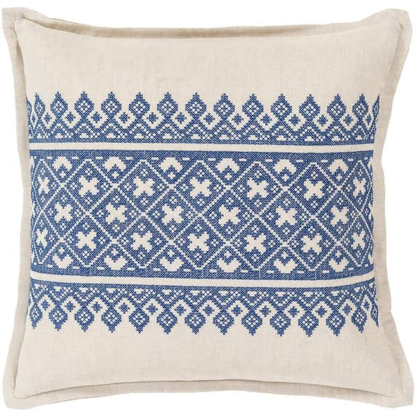 Artistic Weavers Chilton Navy Geometric Polyester 22 in. x 22 in. Throw Pillow