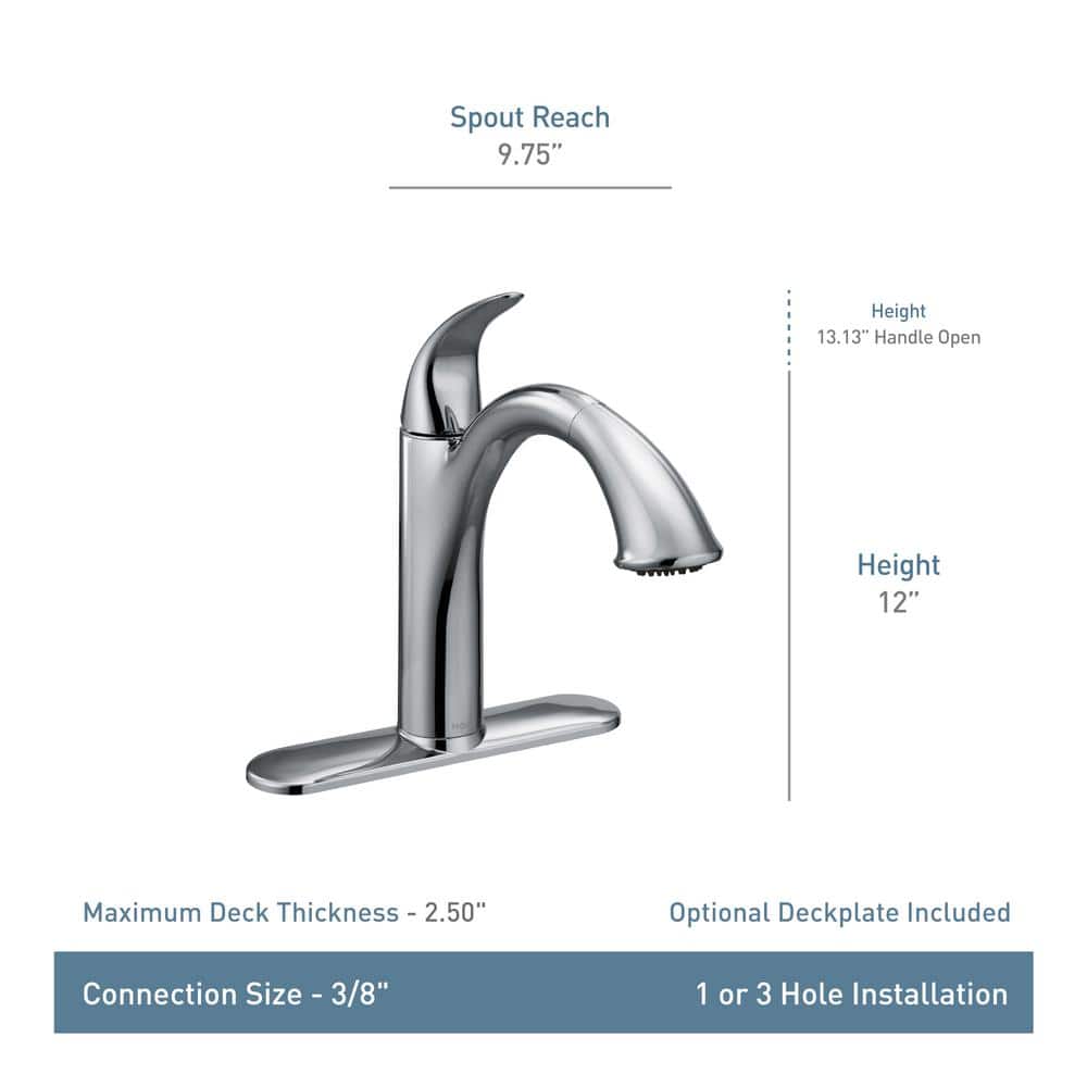 Stainless Steel Pull-Out Spray Single Handle Kitchen Faucet