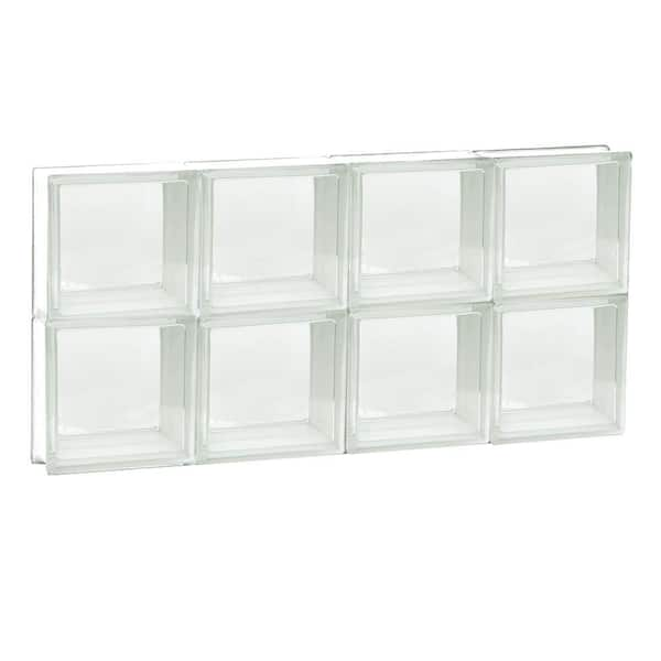 Clearly Secure 31 in. x 15.5 in. x 3.125 in. Frameless Non-Vented Clear Glass Block Window