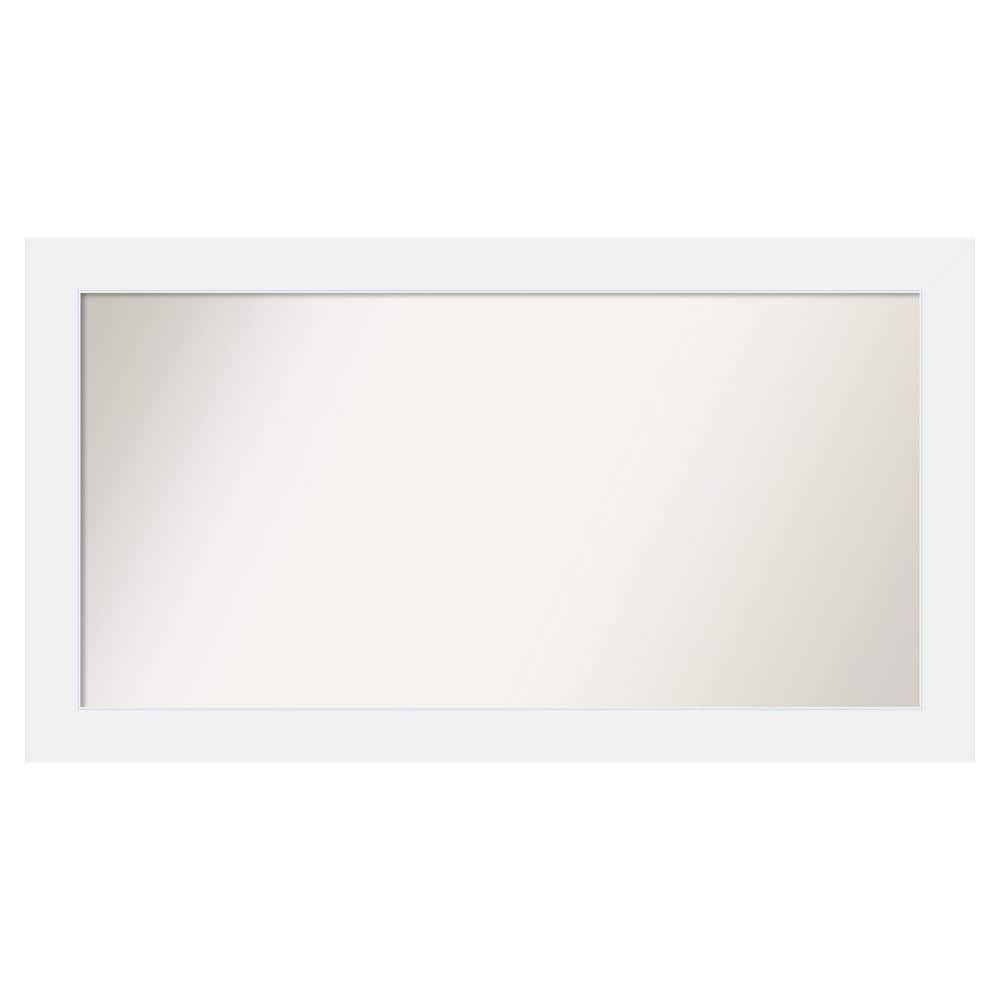 Corvino White 47 in. x 26 in. Custom Non-Beveled Matte Wood Framed Bathroom Vanity Wall Mirror price history on PriceWatchPro