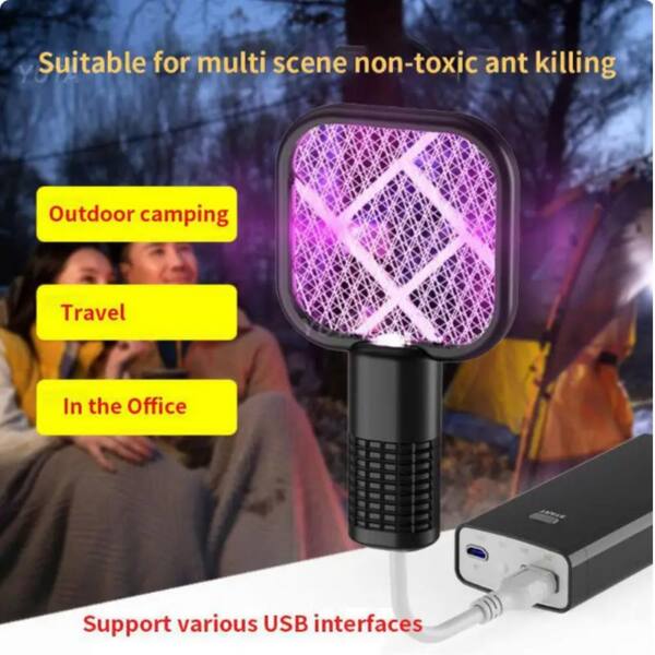 ITOPFOX Indoor Mosquito Racket Killer Fly Swatter For