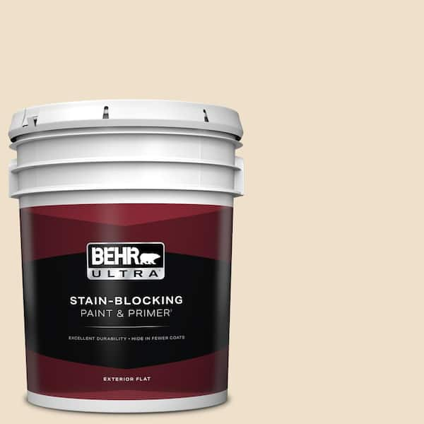 BEHR ULTRA 5 gal. #N280-1 Scroll Flat Exterior Paint & Primer