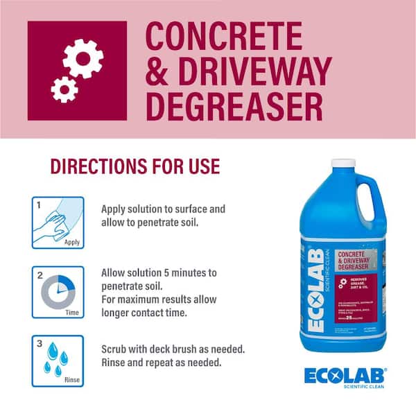 ECOLAB Concrete And Driveway Degreaser Concentrate (4Pack), 48 OFF