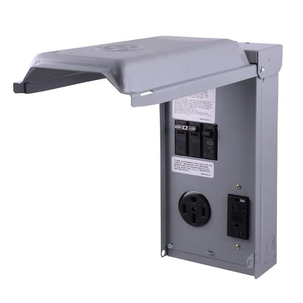 GE RV Panel with 50 Amp RV Receptacle and 20 Amp GFCI Receptacle