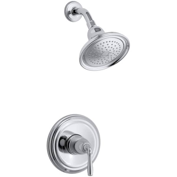 KOHLER Devonshire 1-Spray 7 in. Single Wall Mount Fixed Shower Head in Polished Chrome