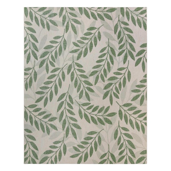 Paseo Faiza Palm 9 ft. x 13 ft. Floral Indoor/Outdoor Area Rug