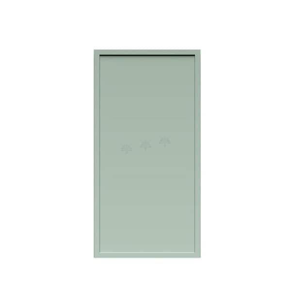 LIFEART CABINETRY Slim Shaker Assembled 18 in. W x 30 in. H x 12 in. D Wall Kitchen Cabinet in Green