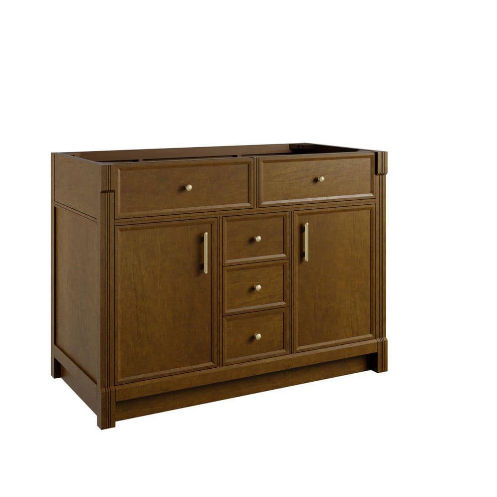 Bellshire 47.6 in. W x 23.3 in. D x 34.8 in. H Single Bath Vanity Cabinet without Top in Honey Oak