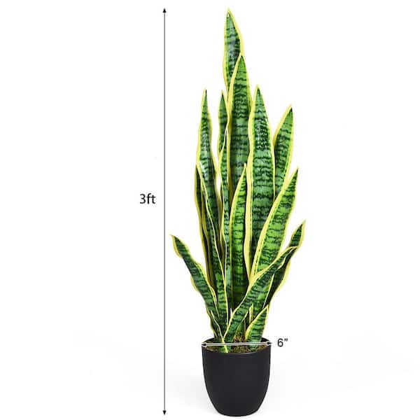 Auelife Artificial Snake Plants 2PCS 26-INCH Fake India