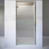 Basco Coppia 34 in. x 72 in. Semi-Frameless Pivot Shower Door in ...